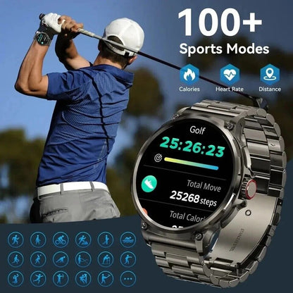 1.85" Ultra HD Smartwatch GPS Bluetooth Call Health Monitoring Watch Gym Gift